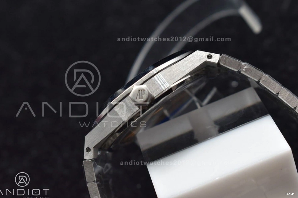Dial Clone on 41mm Super 15500 Textured 1:1 Best Royal SS Bracelet Oak Black SS APSF Edition A4302 0517